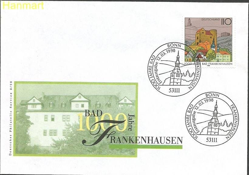 Znaczek Niemcy 1998 Mi 1978 FDC