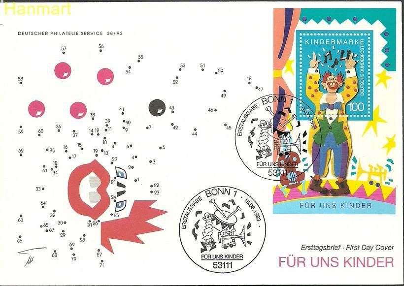 Znaczek Niemcy 1993 Mi bl27 FDC