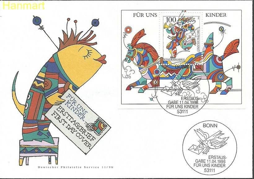 Znaczek Niemcy 1996 Mi bl35 FDC