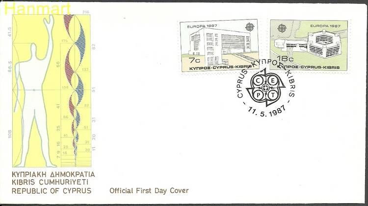 Znaczek Cypr  1987 Mi 681-682 FDC