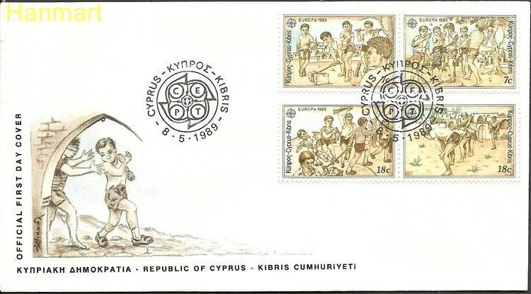 Znaczek Cypr  1989 Mi 715-718 FDC