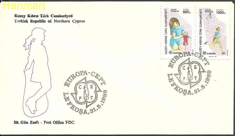 Znaczek Cypr Północny 1989 Mi 249-250 FDC