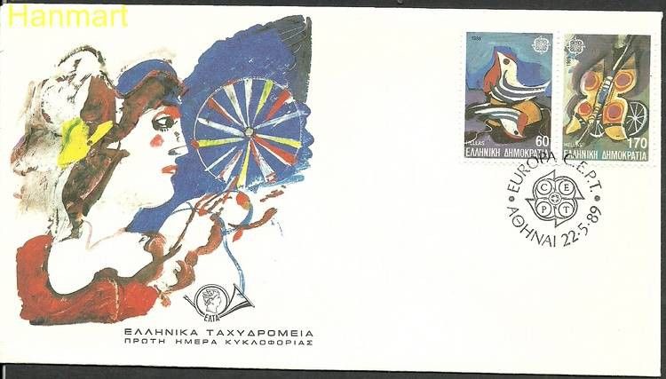 Znaczek Grecja 1989 Mi 1721-1722 FDC