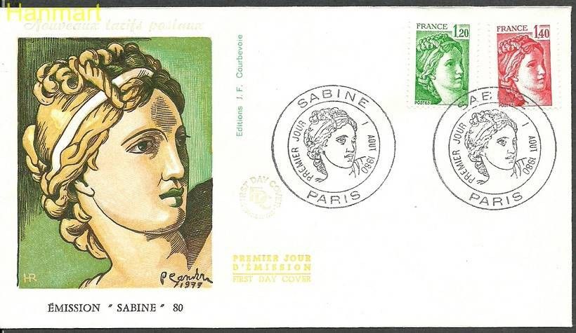Znaczek Francja 1980 Mi 2215-2216 FDC