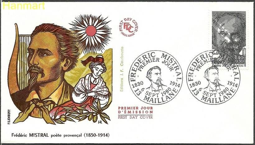 Znaczek Francja 1980 Mi 2219 FDC