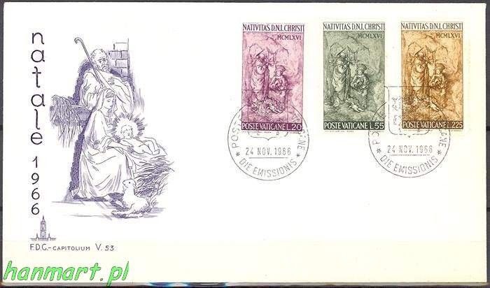 Znaczek Watykan 1966 FDC