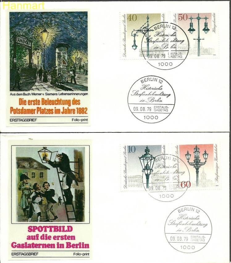 Znaczek Berlin Niemcy 1979 Mi 603-606a FDC