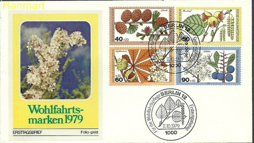 Znaczek Berlin Niemcy 1979 Mi 607-610a FDC
