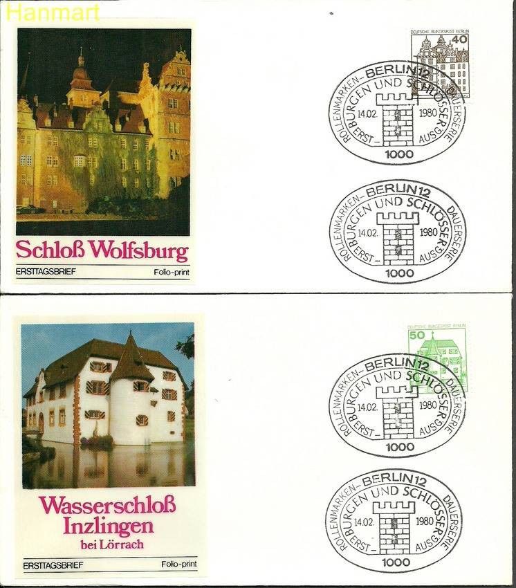 Znaczek Berlin Niemcy 1980 Mi 614-615Ab FDC