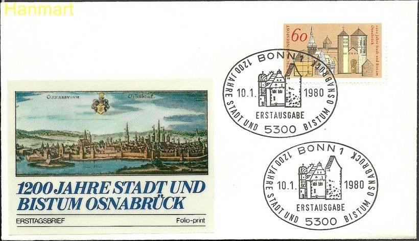 Znaczek Niemcy 1980 Mi 1035a FDC