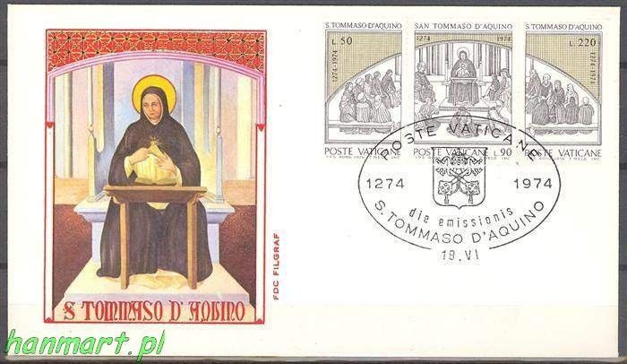 Znaczek Watykan 1974 Mi 640-642 FDC