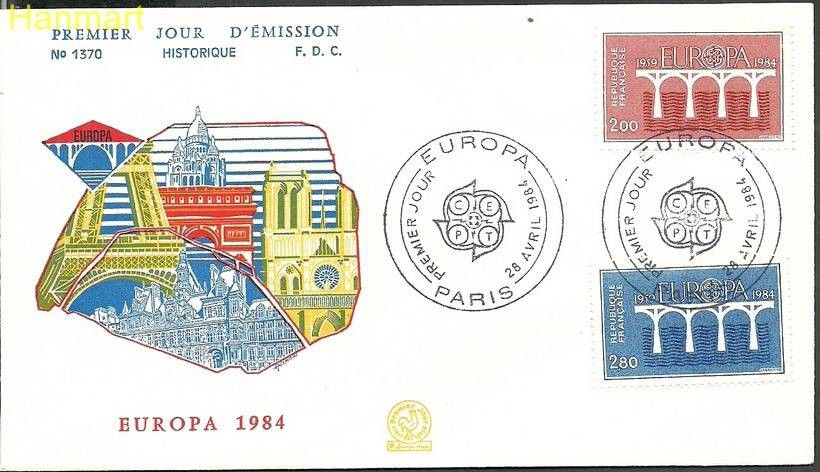 Znaczek Francja 1984 Mi 2441-2442 FDC