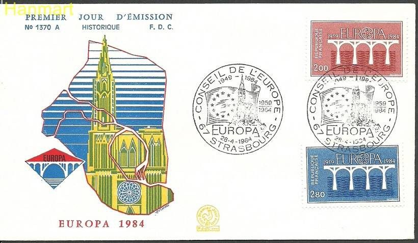 Znaczek Francja 1984 Mi 2441-2442 FDC