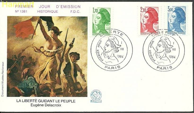 Znaczek Francja 1984 Mi 2454-2456 FDC