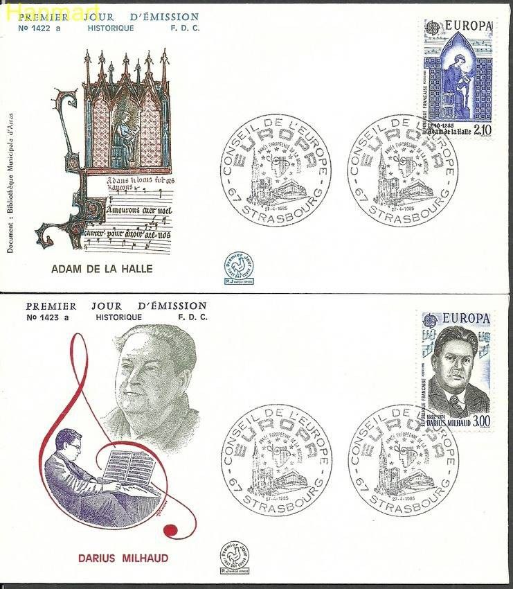 Znaczek Francja 1985 Mi 2497-2498 FDC