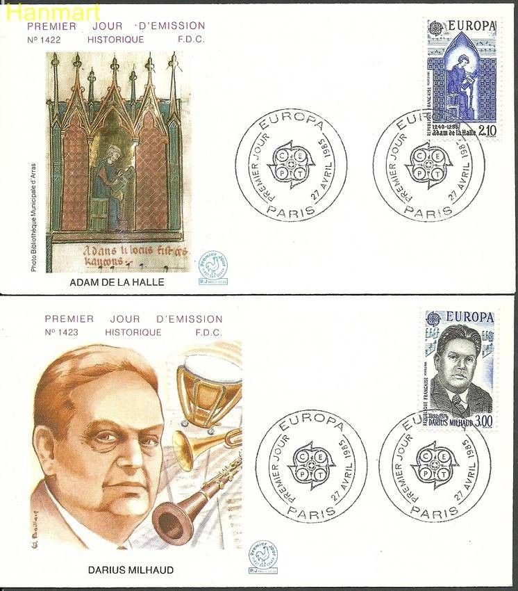 Znaczek Francja 1985 Mi 2497-2498 FDC
