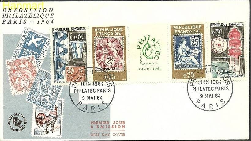 Znaczek Francja 1964 Mi 1467-1470 FDC