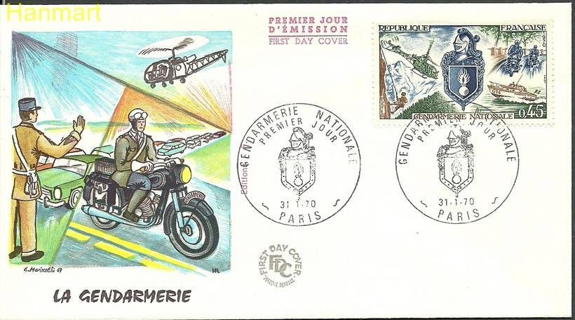 Znaczek Francja 1970 Mi 1695 FDC