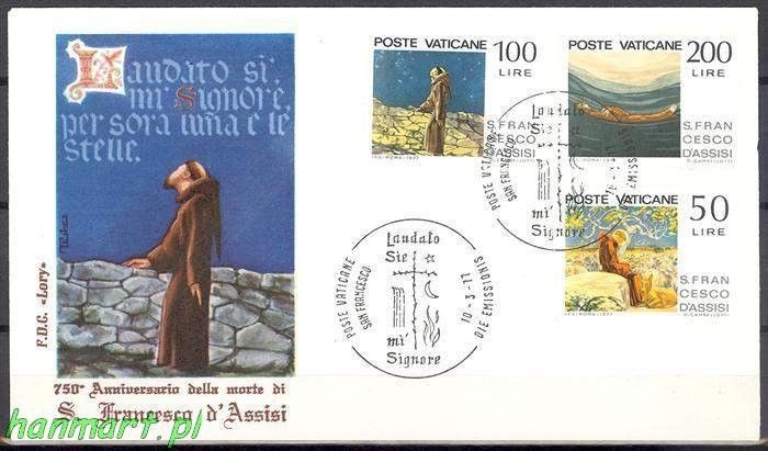 Watykan 1977 Mi 695-700 FDC