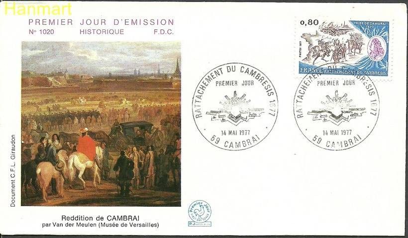 Znaczek Francja 1977 Mi 2028 FDC
