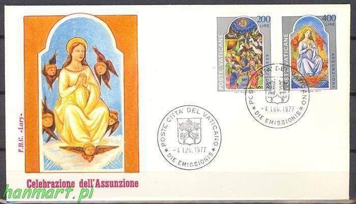 Znaczek Watykan 1977 Mi 703-704 FDC