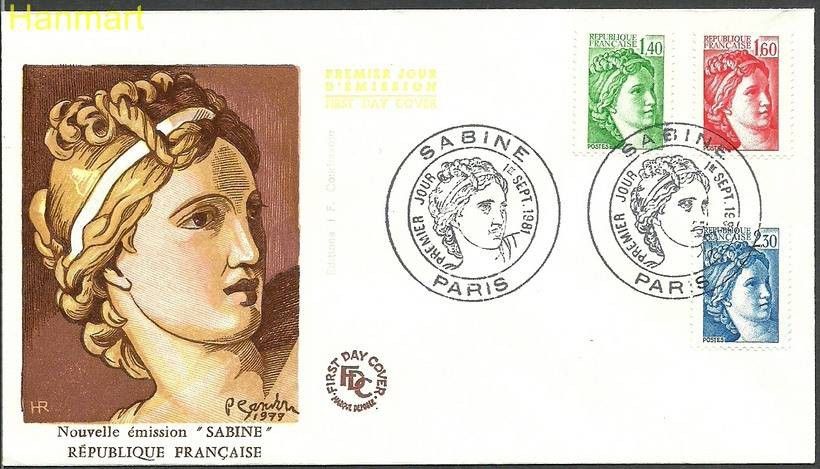 Znaczek Francja 1981 Mi 2275-2277 FDC