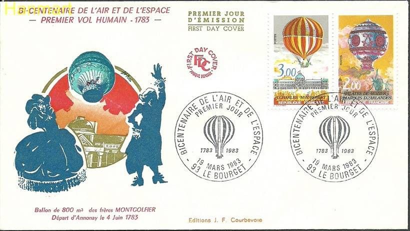 Znaczek Francja 1983 Mi 2387-2388 FDC