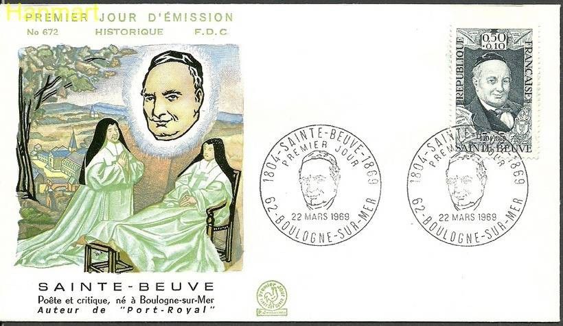 Znaczek Francja 1969 Mi 1661 FDC