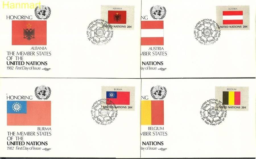 Znaczek Narody Zjednoczone Nowy Jork 1982 Mi 397-412 FDC