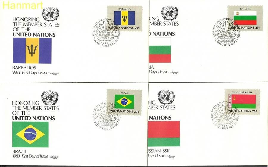 Znaczek Narody Zjednoczone Nowy Jork 1983 Mi 422-437 FDC