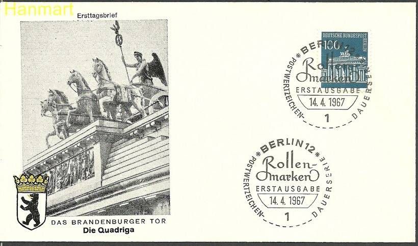 Znaczek Berlin Niemcy 1967 Mi 290 FDC