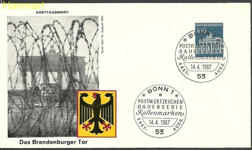 Znaczek Niemcy 1967 Mi 510 FDC