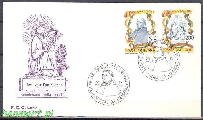 Znaczek Watykan 1981 Mi 789-790 FDC