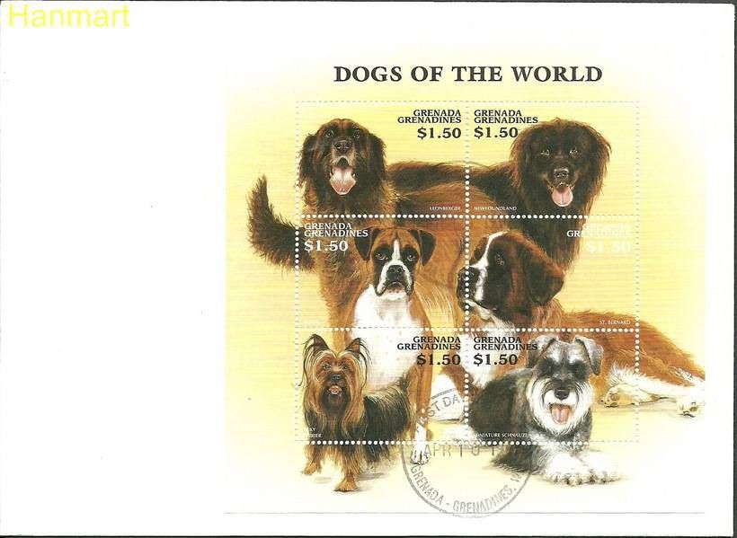 Znaczek Grenada i Grenadyny 1997 Mi ark2417-2422 FDC