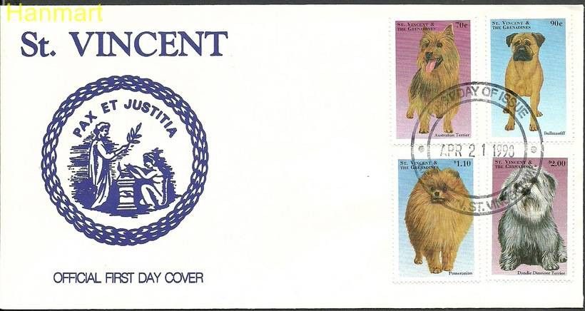 Znaczek Saint Vincent i Grenadyny 1998 Mi 4359-4362 FDC
