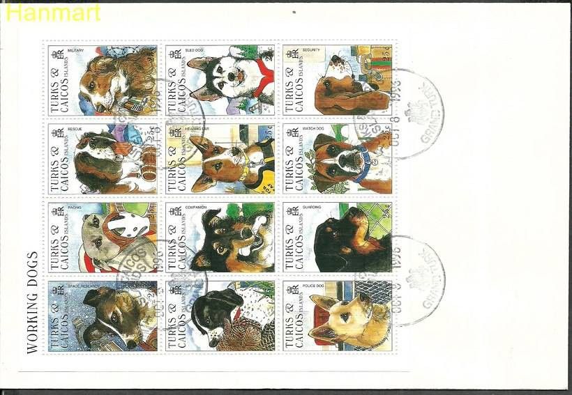 Znaczek Turks i Caicos 1996 Mi ark1332-1343 FDC
