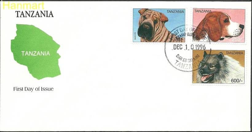 Znaczek Tanzania 1996 Mi 2507-2509 FDC