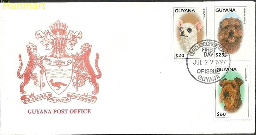 Znaczek Gujana 1997 Mi 6051-6053 FDC