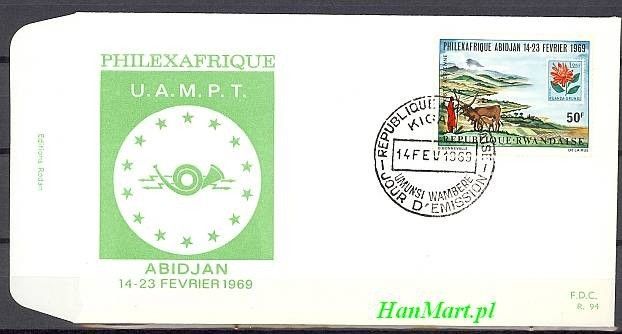 Znaczek Rwanda 1969 Mi 316 FDC