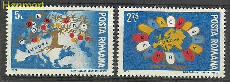 Znaczek Rumunia 1973 Mi 3147-3148 Czyste **