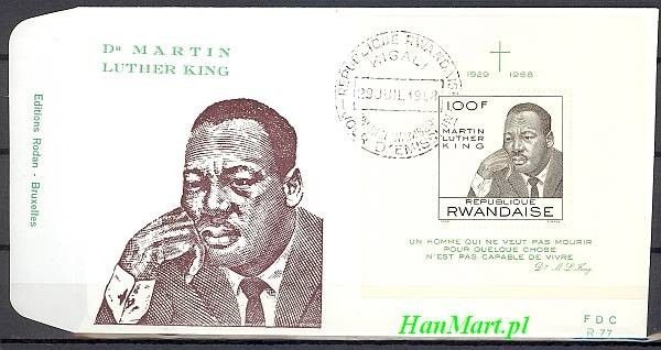 Znaczek Rwanda 1968 Mi bl 14 FDC
