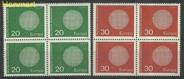 Znaczek Niemcy 1970 Mi 620-621 Czyste **