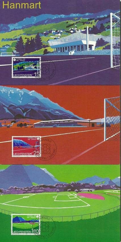 Znaczek Liechtenstein 1982 Mi 799-801 Karta Max
