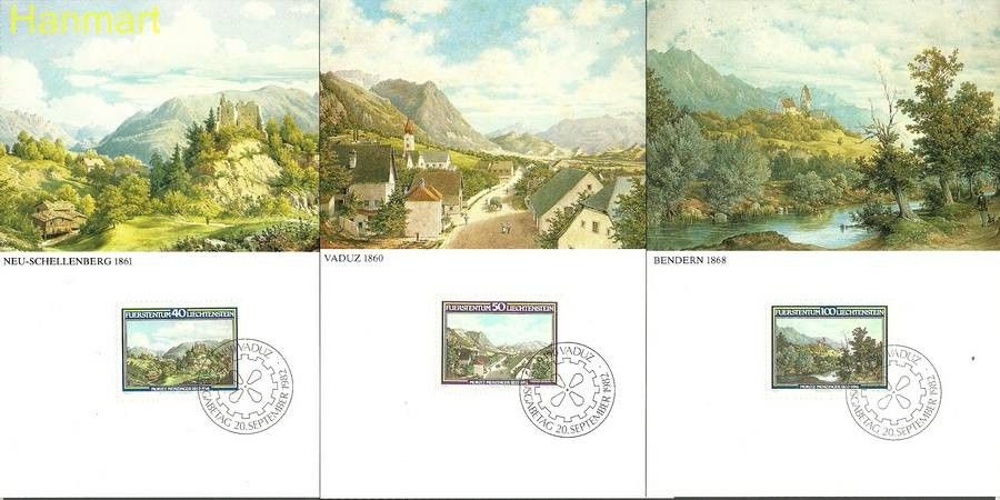 Znaczek Liechtenstein 1982 Mi 806-808 Karta Max