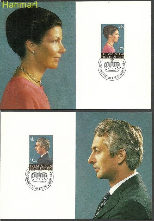 Znaczek Liechtenstein 1984 Mi 864-865 Karta Max