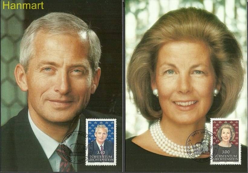 Znaczek Liechtenstein 1991 Mi 1024-1025 Karta Max