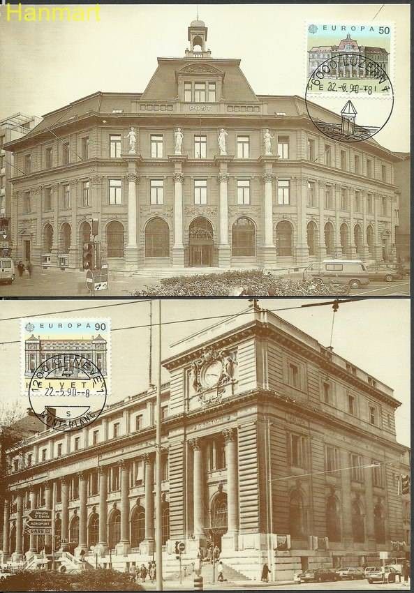 Znaczek Szwajcaria 1990 Mi 1415-1416 Karta Max