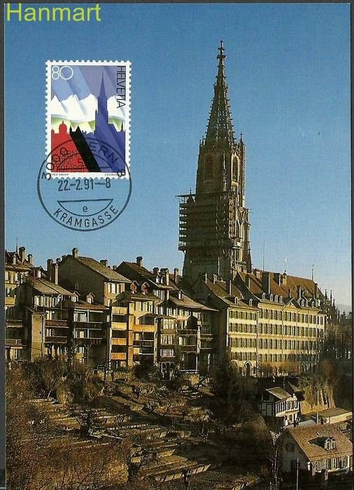 Znaczek Szwajcaria 1991 Mi 1443 Karta Max