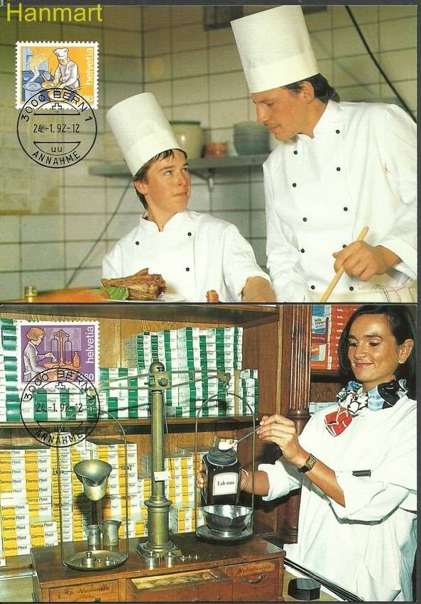 Znaczek Szwajcaria 1992 Mi 1463-1464 Karta Max