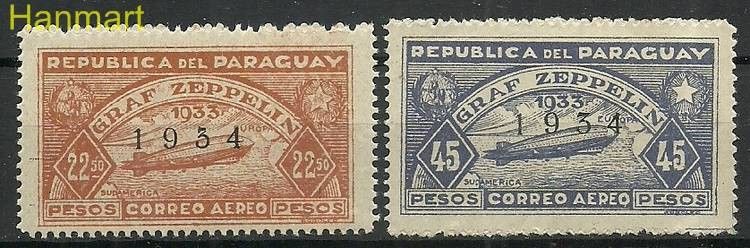 Znaczek Paragwaj 1933 Mi 417-418 Z podlepką *